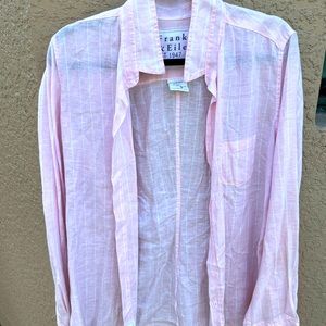 Pink Linen Button Up
